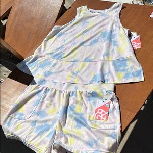Anthropologie Pastel Tie-Dye Chrissy tank set